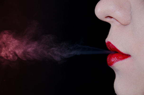 Smoke and Lips - Foto, Imagen