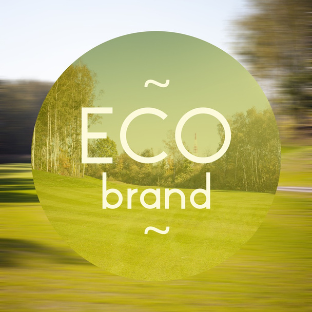 Eco brand poster illustration of eco-friendly business - Foto, Imagem