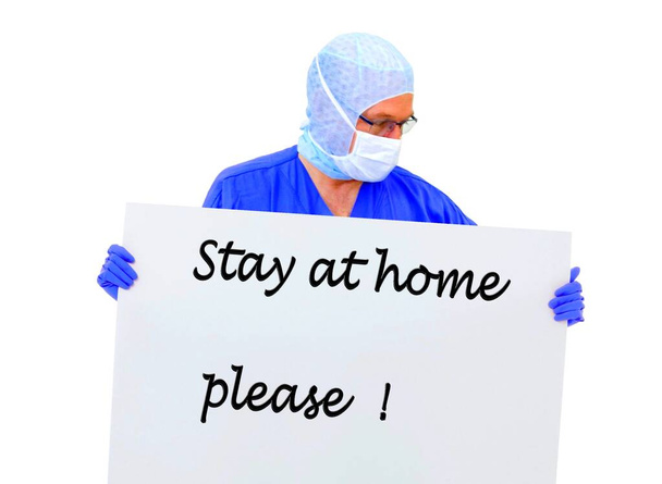 A kórházi személyzet tájékoztatása a koronavírus alatt, egy humanista és nemzetközi üzenet - Fotó, kép