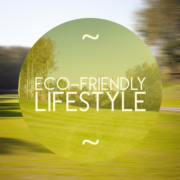 Eco-friendly lifestyle poster illustration of natural life - Zdjęcie, obraz