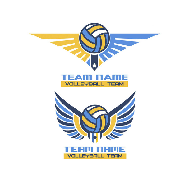 Logotipo del voleibol, voleibol, colección del logotipo del equipo, logotipo del emblema del voleibol, logotipo de la insignia
 - Vector, Imagen