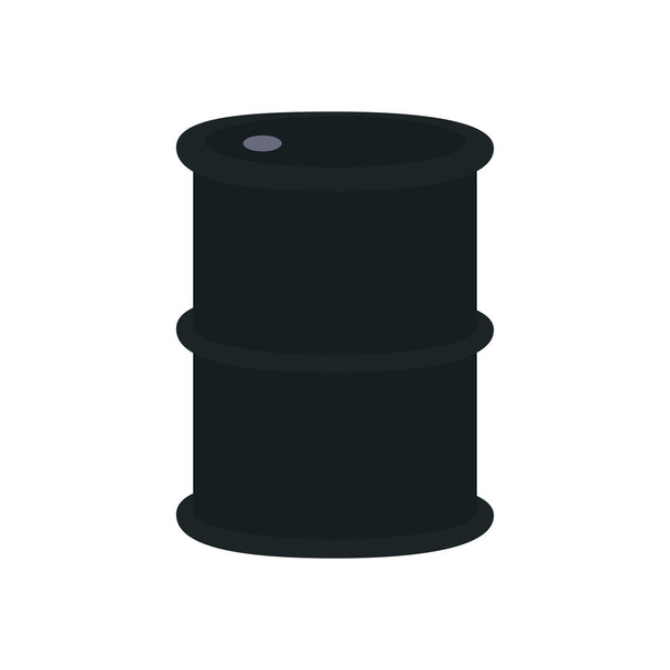 aceite negro barril icono, estilo plano
 - Vector, imagen