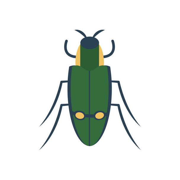 Carab Beetle Ikone, flacher Stil - Vektor, Bild