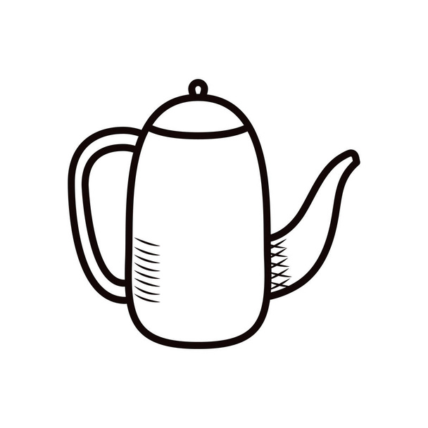 Isolato caffè bollitore linea stile icona vettoriale design
 - Vettoriali, immagini