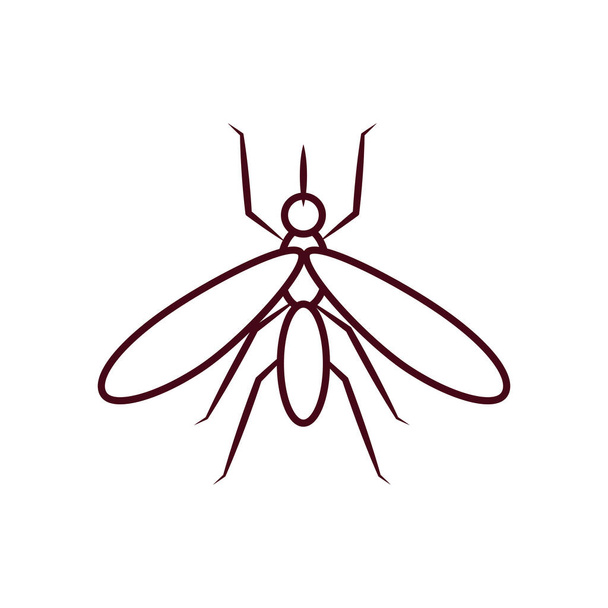 蚊のアイコンや線のスタイル - ベクター画像