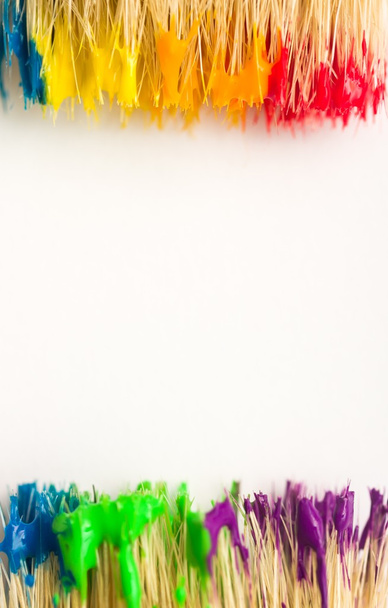 Art background with rainbow paint - Photo, Image