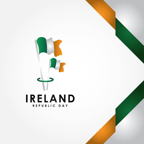 Ireland Independence Day Vector Design For Banner or Background - Vector, Image