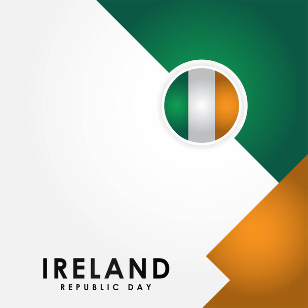 Векторный дизайн ко Дню независимости Ирландии для баннера или фона
 - Вектор,изображение