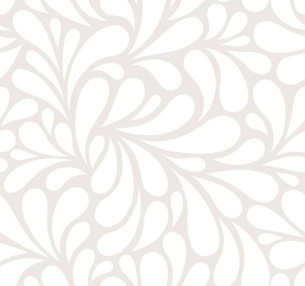 Vector naadloos beige patroon met witte druppels. Monochroom abstracte bloemenachtergrond. Stijlvolle monochrome textuur. - Vector, afbeelding