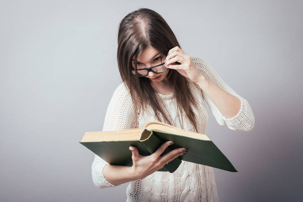 girl with a book - Photo, image
