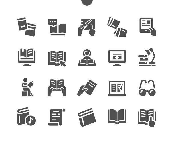 Reading Well-crafted Pixel Perfect Vector Solid Icons 30 2x Grid for Web Graphics and Apps. Simple Minimal Pictogram - Vektori, kuva