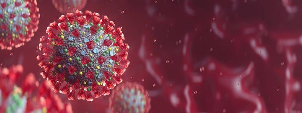 Kopya alanı ile grip Coronavirus başlığı - Fotoğraf, Görsel