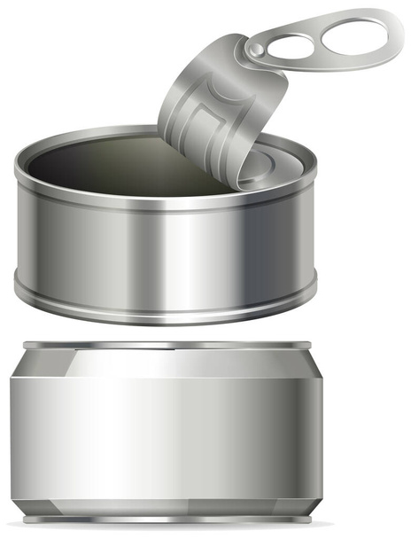Aluminium cans with no label on it illustration - Vector, Image