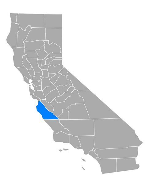 Χάρτης του Μοντερέι στην Καλιφόρνια - Διάνυσμα, εικόνα
