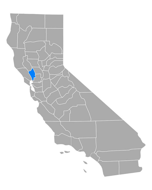 Карта Напы в Калифорнии
 - Вектор,изображение