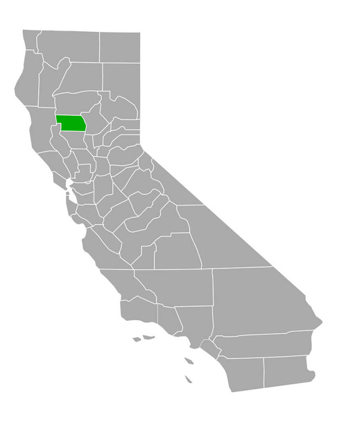 Karte von Glenn in Kalifornien - Vektor, Bild