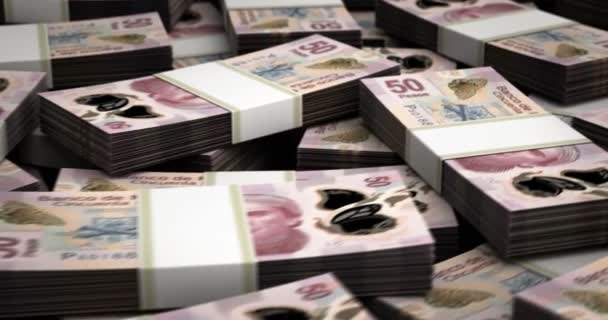 Mexikói Pesos milliárdos közelkép - Felvétel, videó