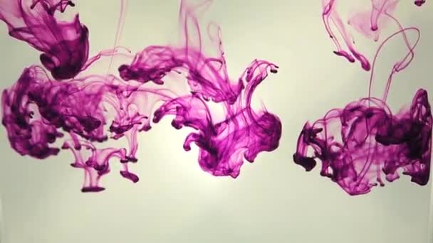 Αφηρημένη πολύχρωμη μελάνη χρώματος έκρηξη διάχυση  - Πλάνα, βίντεο