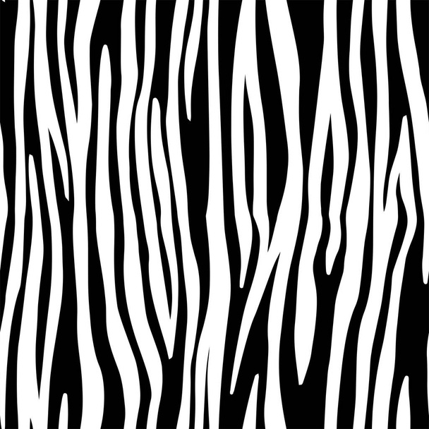 完全なシームレスシマウマと虎の縞動物の皮膚パターンのイラスト。テキスタイル生地の印刷のための黒と白のベクトルデザイン。ファッショナブルで家庭的なデザイン. - ベクター画像
