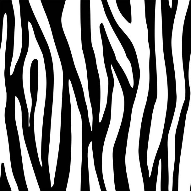 Teljes varrat nélküli zebra és tigris csíkok állati bőr minta illusztráció. Fekete-fehér vektor design textilszövet nyomtatáshoz. Divatos és otthoni design illeszkedik. - Vektor, kép