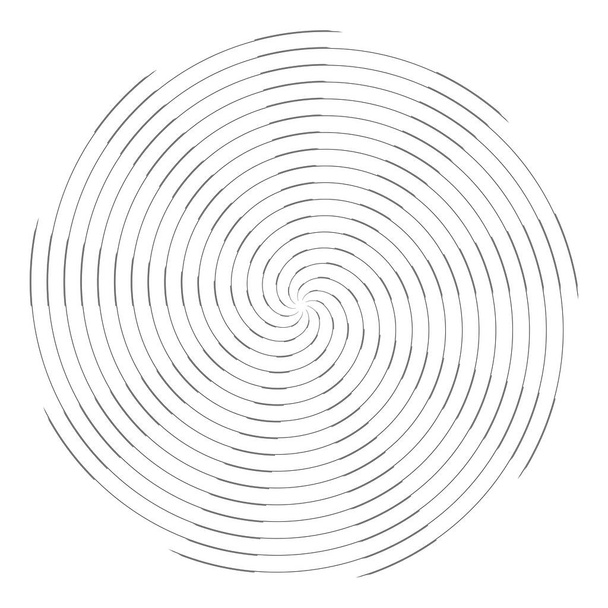 Kör alakú forgás tervezési elem. Spirál vonalak mintázata. Vektorművészet. - Vektor, kép