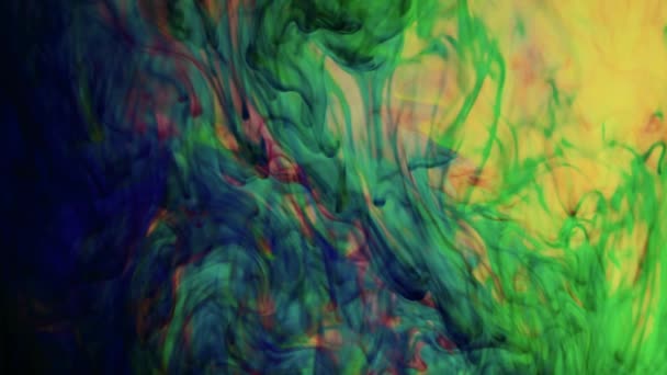 Difusión explosiva de tinta de pintura colorida abstracta
  - Metraje, vídeo