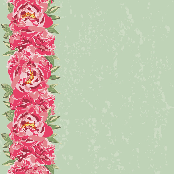 Postcard with flowers pattern - Vector, Image