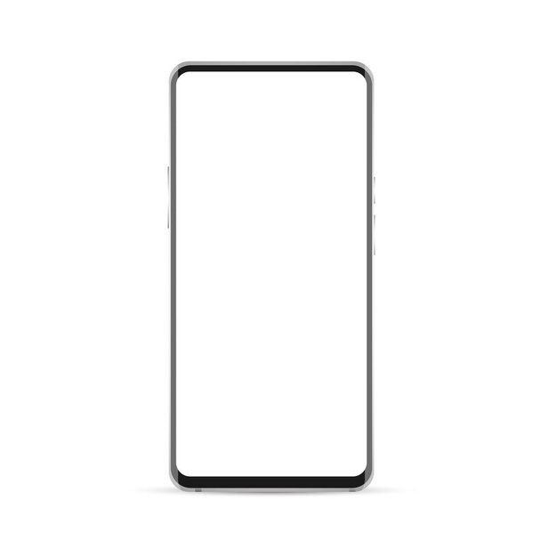 Nuovo smartphone sette pro mockup vettoriale isolato su sfondo bianco. - Vettoriali, immagini