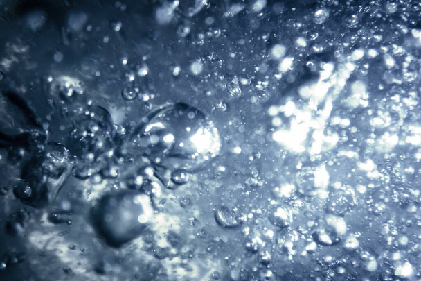 Air bubbles, underwater bubbles Abstract underwater background. - Fotó, kép
