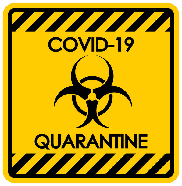 Coronavirus theme with quarantine sign on white background illustration - Vector, Image