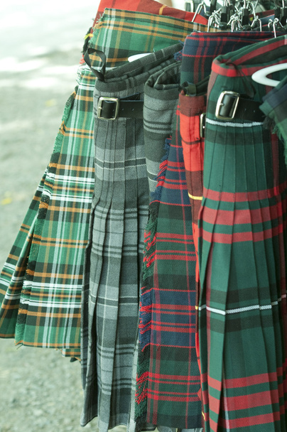 σκωτσέζικες φούστες προς πώληση - Φωτογραφία, εικόνα