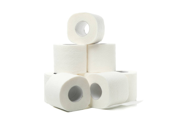 Gruppo di carta igienica isolato su sfondo bianco
 - Foto, immagini