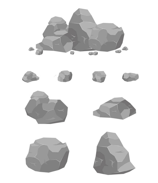Collection pierre de roche. - Vecteur, image