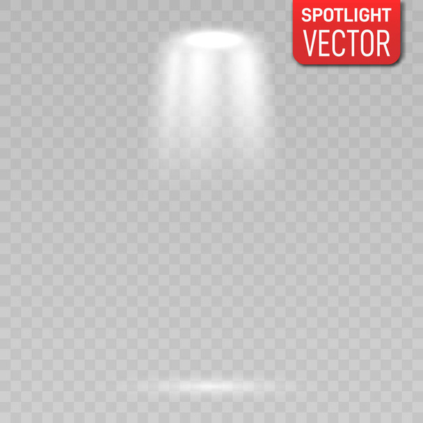 Scene illumination. Spotlight - Vector, Image