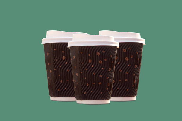 Одноразова чашка кави з кришкою
 - Фото, зображення