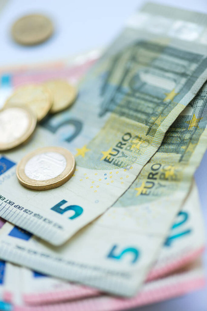 Money. Euro. Coins and banknotes. - Фото, изображение
