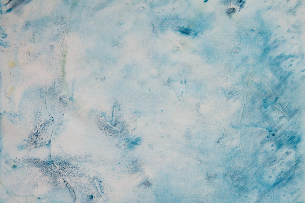 blue color watercolor painted background - Photo, image