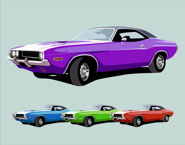 hot american muscle car - Vector, Image