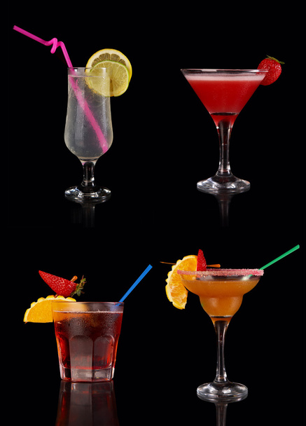 set van alcoholhoudende cocktails - Foto, afbeelding