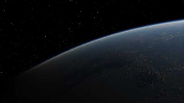 Вид з боку супутника, що літає над планетою Земля з огляду на 3D-зображення орбіт, нашої планети з орбіти. Елементи цього зображення, надані НАСА. - Кадри, відео