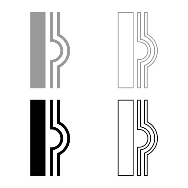 Designation on the wallpaper symbol outline set black grey color vector illustration flat style simple image
 - Вектор,изображение