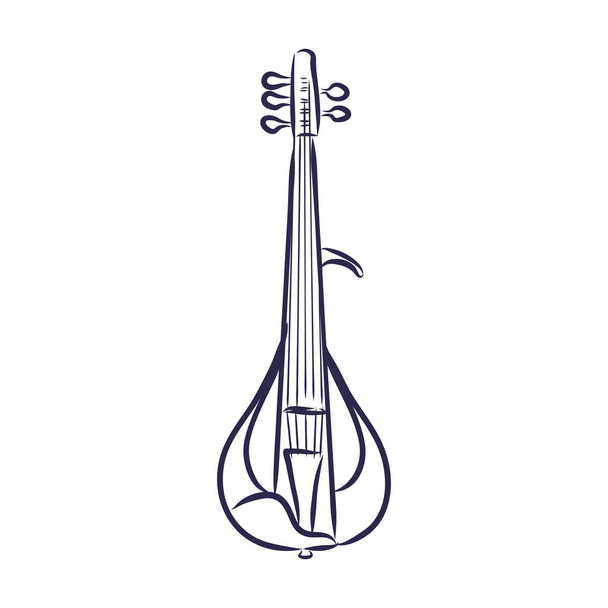 Vector drawn violin. Isolated on white background. - Vector, Image