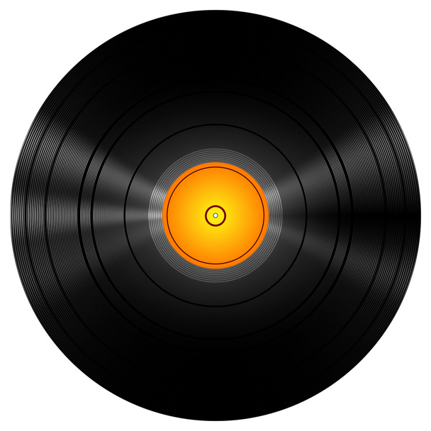 Золотой виниловый диск
 - Вектор,изображение