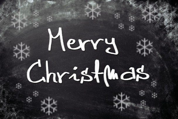 Merry Christmas on wood background - Foto, Imagen