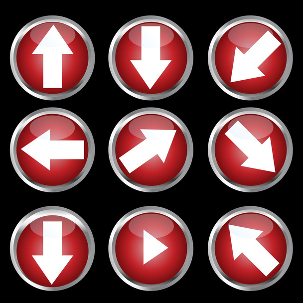 Botones web rojos con flechas
 - Foto, Imagen
