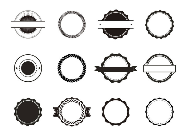 Разнообразие винтажных значков
 - Вектор,изображение