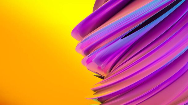 multicolored abstract spiral shape. 3d render illustration. background - Foto, immagini