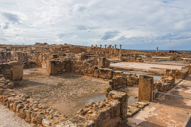 ancient House of Theseus ruins with columns  - Fotografie, Obrázek