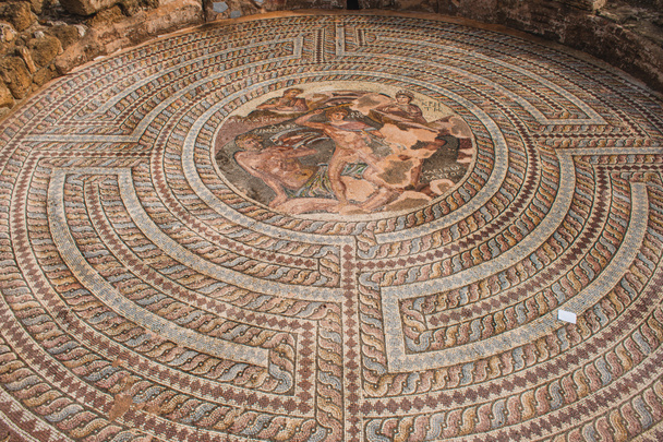 greek mythology mosaics in house of theseus - Foto, Imagen