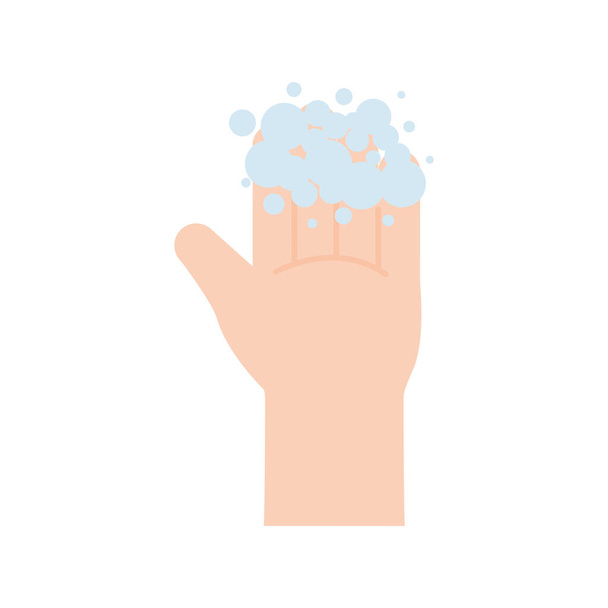 手洗浄フラットスタイルアイコンベクトルデザイン - ベクター画像